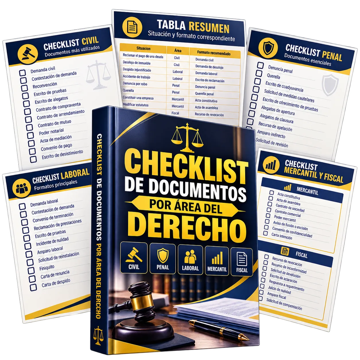 Checklist de Documentos por Área del Derecho